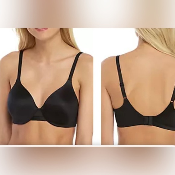 Bali All Over Smooth Underwire Bra 3W11 Black T shirt 40D Full Figure Coverage - Picture 1 of 10